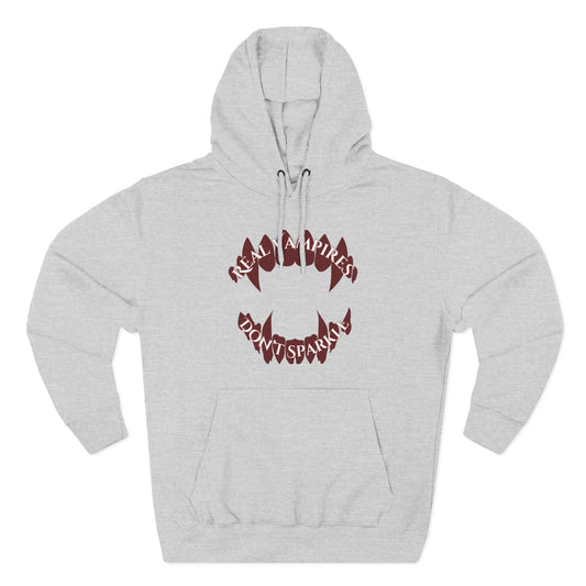 Real Vampires Don't Sparkle | Three-Panel Fleece Hoodie