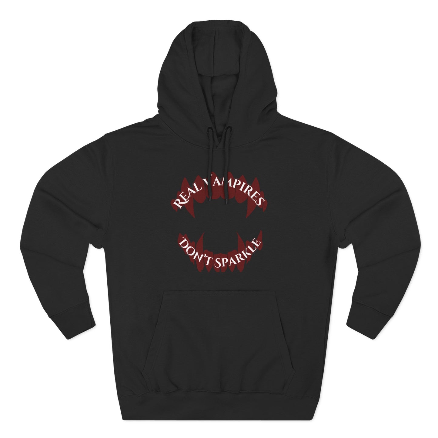 Real Vampires Don't Sparkle | Three-Panel Fleece Hoodie