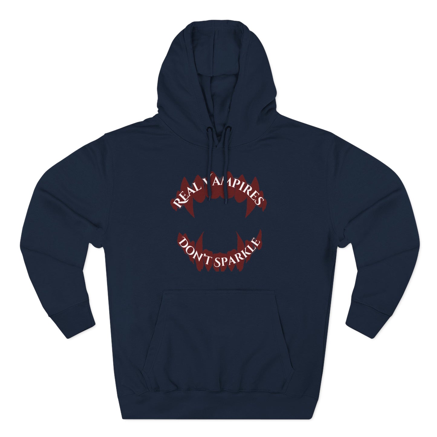 Real Vampires Don't Sparkle | Three-Panel Fleece Hoodie